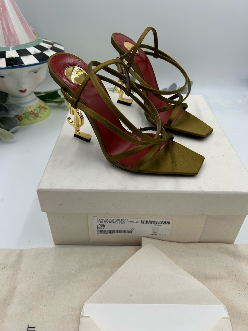 Women's Saint Laurent OPYUM 110 sandals size 37 made in Italy